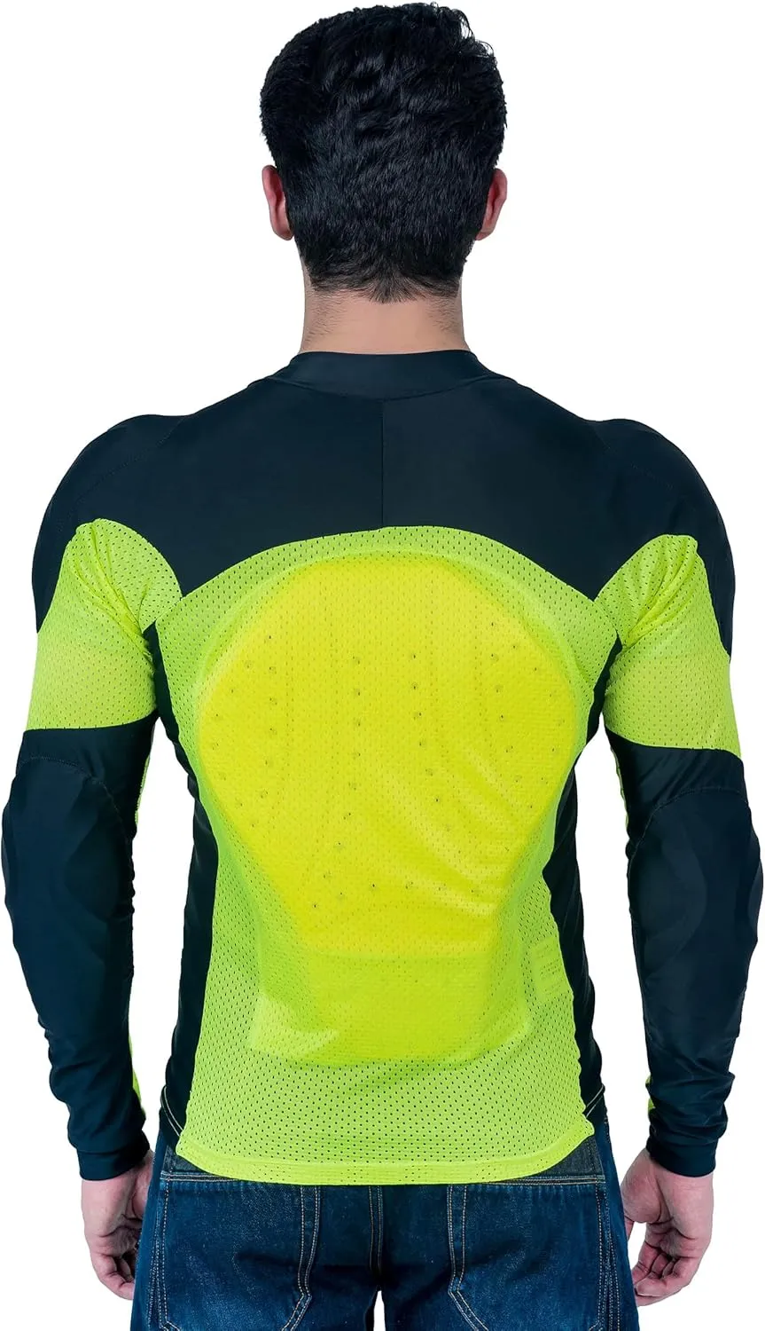 WICKED STOCK Mesh Armored Motorcycle Shirt - CE Level 2 Unisex Motorcycle Protective Shirt for Summer with Removable Padding