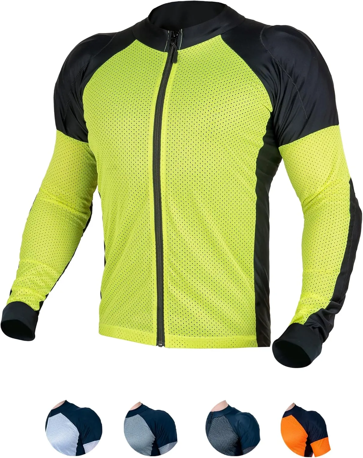 WICKED STOCK Mesh Armored Motorcycle Shirt - CE Level 2 Unisex Motorcycle Protective Shirt for Summer with Removable Padding