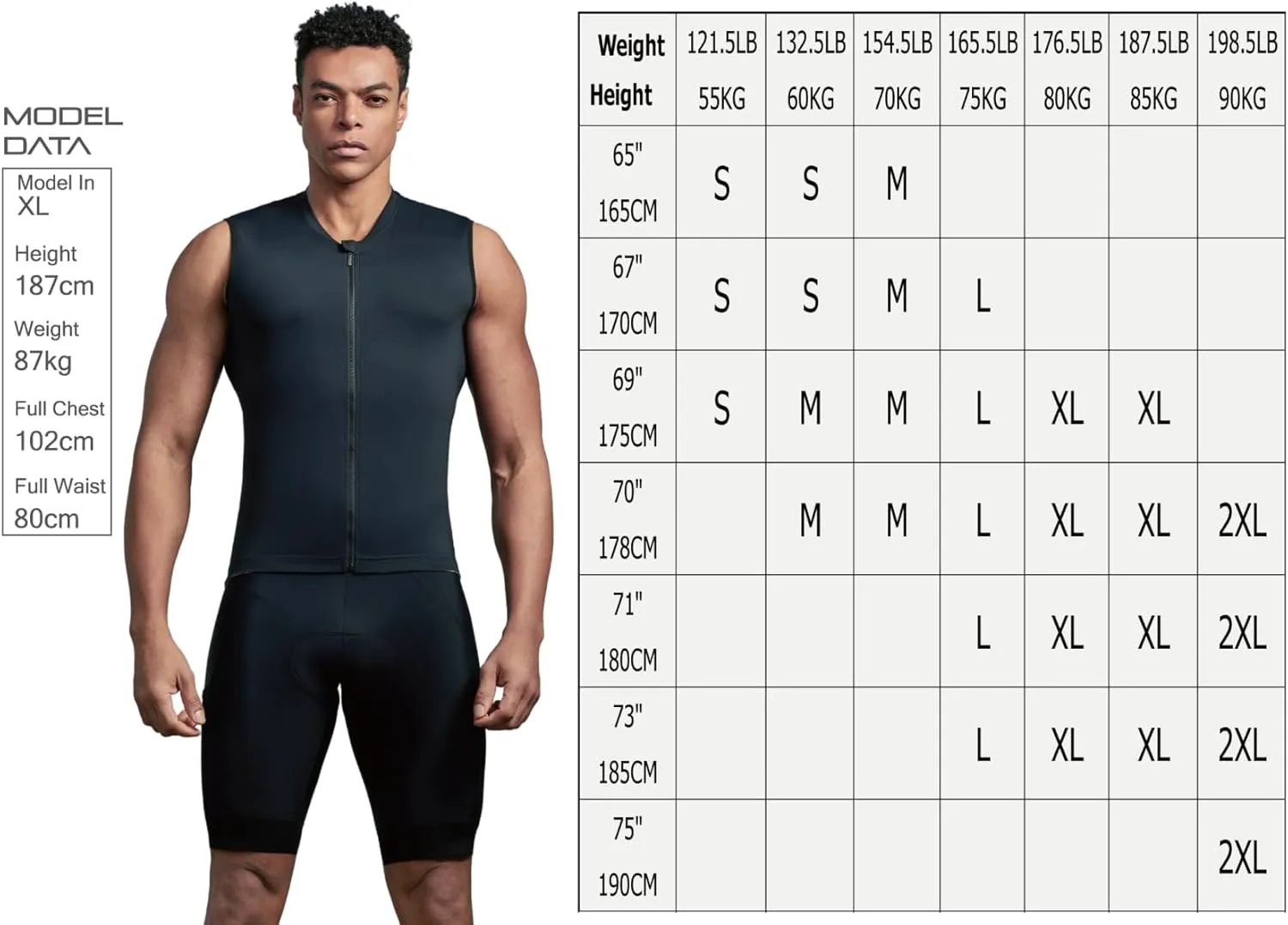 Wind Tunnel Fabric Mens Sleeveless Cycling Jersey Tops Cycling Vest Bike Biking Vest, Reflective Pocket
