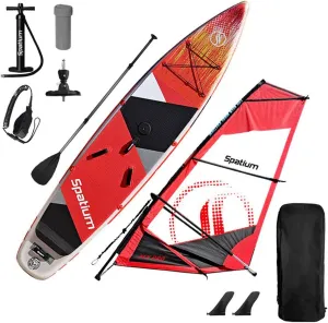 Windsurfing Sail with Inflatable Surfing Boards SUP Windsurf Paddle Board SUP Windsurfer Inflatable Windsurf Sail5m 400 * 185cm Inflatable Windsurfing Board and Sail for Fun Water Sports