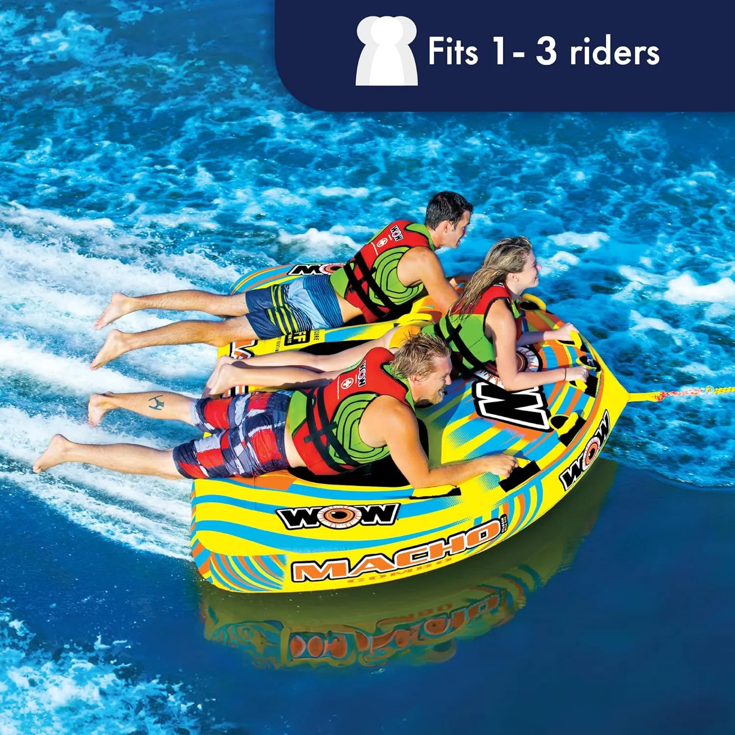 WOW Sports Macho Combo Towable Tubes for Boating, Accessories for Tubing, Water Tube for Boats