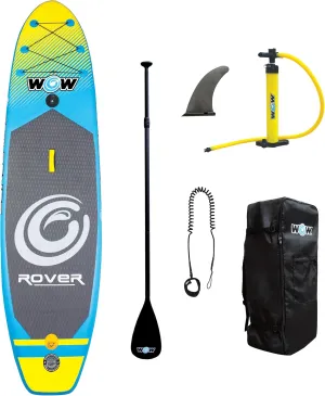 WOW Sports - Rover Paddleboard - Inflatable Paddleboard with Pump & Carrying Case - Perfect Lake Accessory