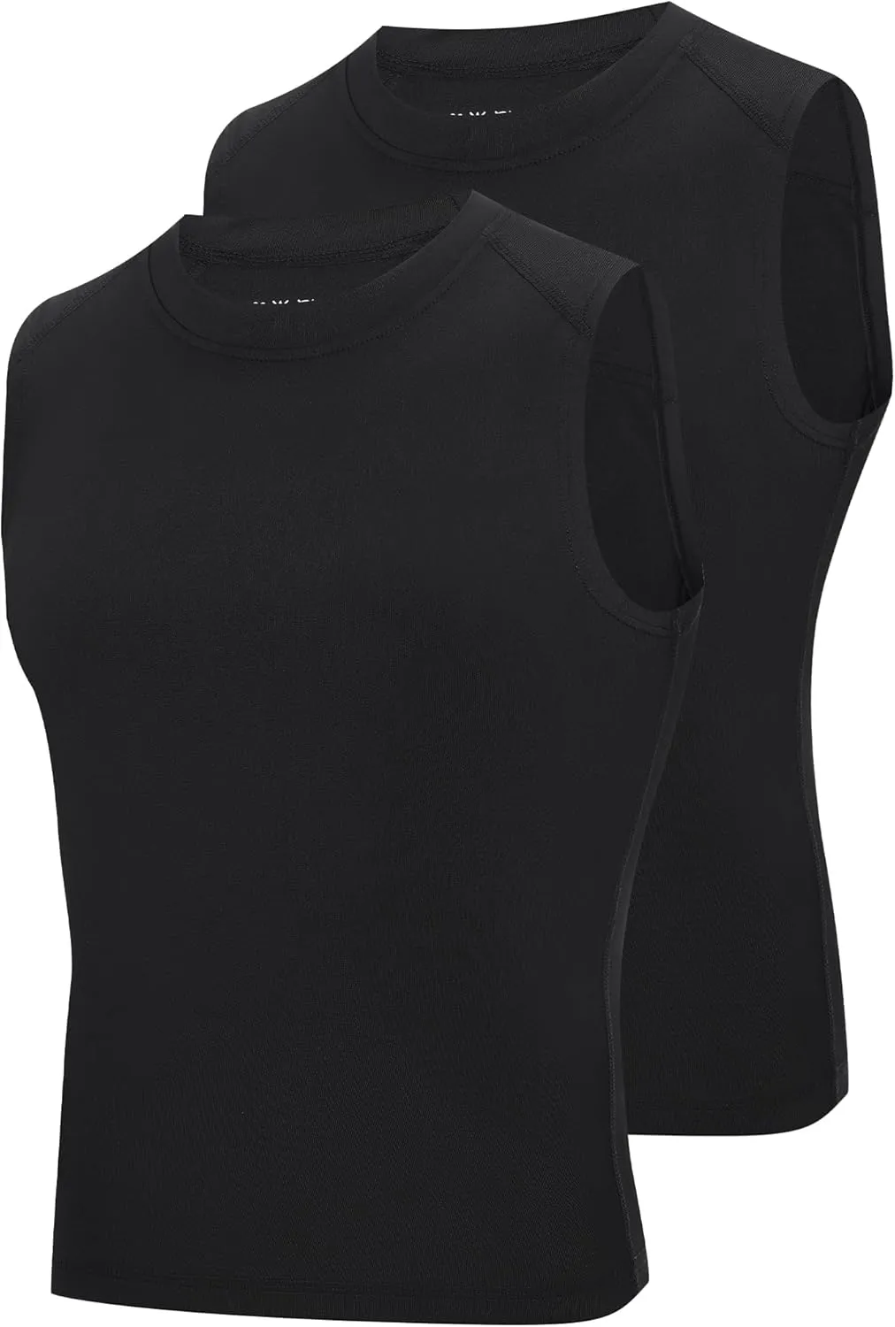 Youth Sleeveless Compression Shirt Boys Athletic Tank Tops Kids Basketball Football Undershirt