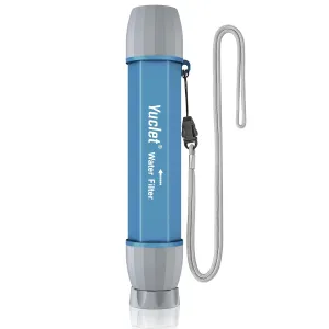 YWF01 Personal Filter Straw for Drinking Survival, Portable Water Purifier Filtration System Survival Gear and Supplies for Camping, Hiking, Travel, and Emergency Preparedness, Pack of 1